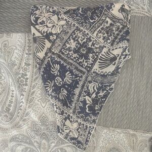 Free People Blue and White Crop Top